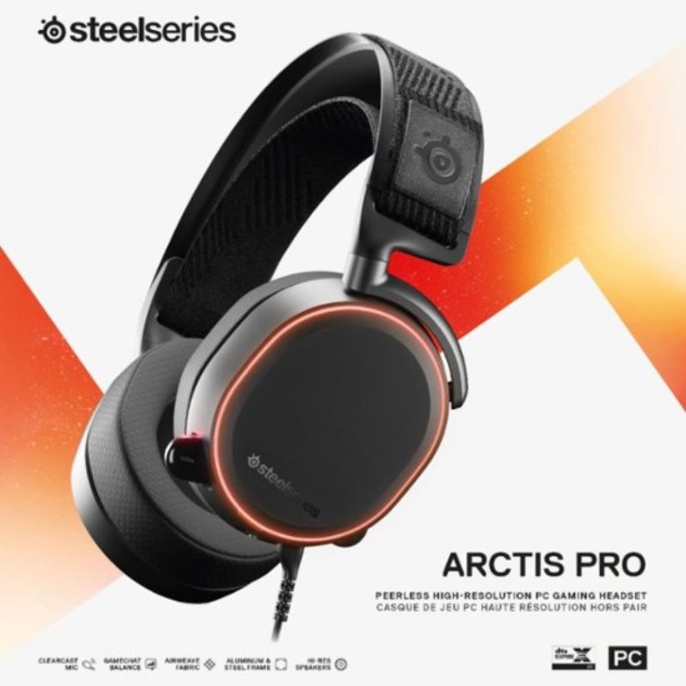 SteelSeries - Arctis Pro Wired DTS Headphone:X v2.0 Gaming Headset for PC, Pl